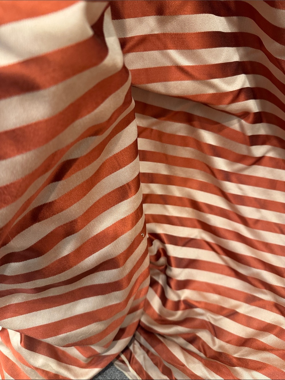 Rust and blush Striped Fabric. 46”x 3 yards. - Picture 12 of 13